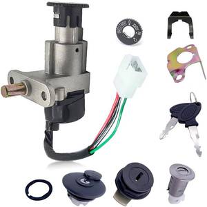 lot 2115 image: GY6 50cc Ignition Switch Saddle Lock Set for Chinese Scooter Moped Taotao Jonway Sunl Parts  B09 B08 Ignition Key Switch for Motorcycle Scooter Jmstar Wangye Sunny Geely Kaitong with 4 Wires 139QMB
