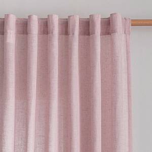 lot 2120 image: MYSKY HOME Pink Sheer Curtains for Girls Bedroom 84 Inches Long Girl Curtain Kids Nursery Window Drapes Living Room Semi Sheer Light Filtering Soft Home Decor Back Tab, 50 x 84, Light Pink, 2 Panels