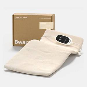 lot 2124 image: Bwarm Weighted Far Infrared Heating Pads 100% Organic Cotton for Back Shoulder Knee Fast Heating with 9 Heating Levels 12 Hours Auto-Off Heated Pad for Back Neck Arms and Legs (White, 12�24)