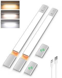 lot 4193 image: EZVALO Under Cabinet Lighting, 2200mAh Closet Lights with 2 Extra Batteries, 3 Color Temps Motion Sensor Lights Indoor, LED Lights for Closet, Pantry, Kitchen