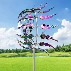lot 4218 image: Generic Shirem Magical Metal Windmill, Kinetic Wind Sculptures & Spinners, 3D Wind Spinner, Kinetic Spinner, Enchanting Wind Spinner for Yard and Garden.