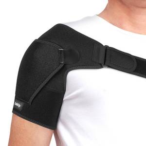 lot 4225 image: Lebilp Shoulder Brace with Adjustable Compression Sleeve Rotator Cuff Support & Arm Sling, HotCold Pack Compatible, Breathable Stabilizer for Pain Relief, Fits LeftRight Arm, Men & Women (Large)