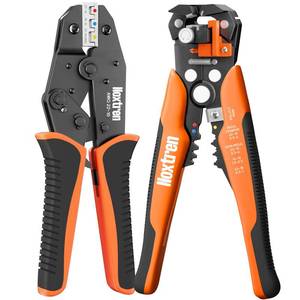 lot 4229 image: Noxtren Wire Stripper and Crimping Tool, AWG 24-10 Self-Adjusting Stripper Tool with AWG 22-10 Ratcheting Wire Terminal Crimper for Heat Shrink Wire Connectors