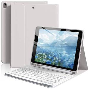 lot 4242 image: IAMKHO Keyboard Case for iPad 9th8th7th Generation 10.2 inch 202120202019, Detachable Wireless Bluetooth Keyboard Thin & Light with Pencil Holder for iPad 10.2 iPad Air 3rd GenPro 10.5, Gray