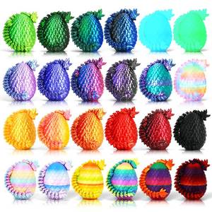lot 4243 image: Drofex 24PCS Easter 3D Printed Dragon Eggs, Prefilled Easter Dragon Egg with Dragon Toy for Basket Stuffers, Goodie Bag Fillers, Classroom Prize Supplies, Unique Easter Basket Essentials for Kids