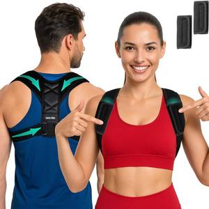 lot 4252 image: SOUVITA Posture Corrector for Women & Men - Fully Adjustable Back Brace Posture Corrector for Men & Women - Shoulder Brace - Back Straightener - Shoulder Support - Neck, Upper and Mid Spine Support