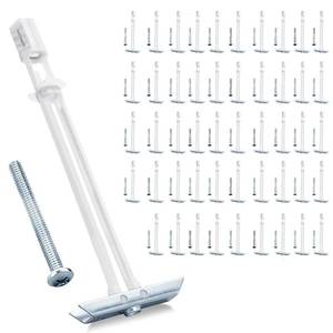 lot 4258 image: Heavy Duty Drywall Anchor Bolts with 14-20 Fastener Suitable for TV Mounting Hollow Wall Anchor Bolt Screw Kit Supports Up to 270 lbs Each on 12 Inch Drywall Pack of 50