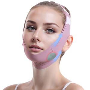 lot 4299 image: ROWMATE Graphene V-Line Mask Chin Up Mask V Shaped Face Mask Chin Strap for Sleeping,Jawline Shaper,Lilac,Small