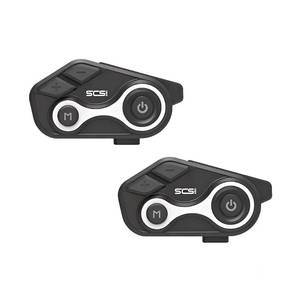 lot 4300 image: SCSETC Motorcycle Bluetooth Helmet Intercom Headset, 2 Riders 1000M Communication, IP67 Waterproof, Hands-Free Calling, Stereo Music, GPS Navigation, Dual Microphones, 1 Pack