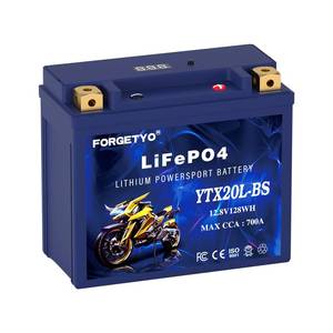 lot 4309 image: Forgetyo Lithium YTX20L-BS, 700A LiFePO4 Motorcycle Battery, 12V 10AH ATV, UTV, Jet Ski, 4 Wheeler, Snowmobile, Personal Watercraft, Seadoo, Polaris, Tractor,Generator and Riding Lawn Mower Battery