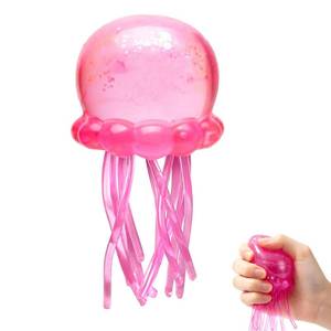 lot 4458 image: Jellyfish Squishy, Jellyfish Design Squeeze Stress Ball, JellyfishDesign Balls Sensory Stress for Party Favors Birthday Gift (Purple)