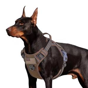 lot 6041 image: BUMBIN Tactical Dog Harness for Large Dogs No Pull, Famous TIK Tok No Pull, Fit Smart Reflective Pet Walking Harness for Training, Adjustable Dog Vest Harness with Handle Brown L