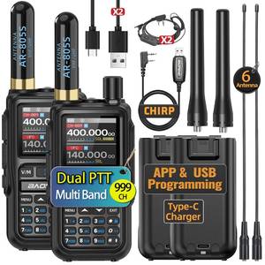 lot 6061 image: BAOFENG Radio UV-5R MINI Ham Radio Handheld UV5R Long Range Walkie Talkies Rechargeable Emergency NOAA Weather Two Way Radios APP Programming Dual PTT USB-C Charger for Hiking Survival Gear,2 Pack