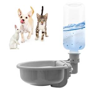 lot 6071 image: VANNON 16oz Pet Water Bottle, Gravity Dog Water Bowl Dispenser for Cage, Anti-Overflow Water Dispenser for Small Dogs, Cats, Rabbits and Other Small Animals, BPA Free, Blue