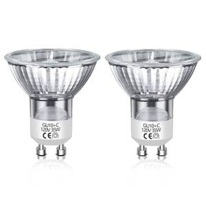 lot 6091 image: Blakapoo GU10 Halogen Bulb 35W, 120V Dimmable Halogen Light Bulbs for Candle Warmer Lamp, 2700K Warm White, MR16 with Glass Cover for Track Lighting, Range Hood, Recessed Light, 2 Pack