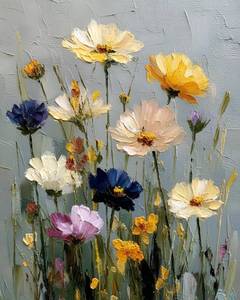 lot 6317 image: CHWGLFGG Paint by Numbers Kit for Adults Beginner, Wild Flowers Adult Paint by Number Kits on Canvas, DIY Acrylic Oil Easy Painting by Numbers for Home Wall Decor 16X20 inch (Without Frame)