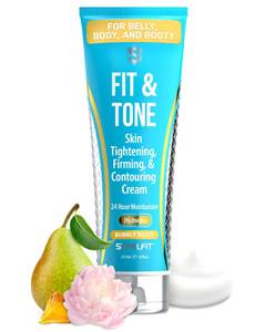 lot 6321 image: SteelFit Firming Body Lotion - Contouring & Skin Tightening Cream for Body - Firm & Tone Cellulite Remover for Legs Belly & Saggy Skin - Nourishing & Soothing with Shea & Cocoa Butter - Bubbly Bliss