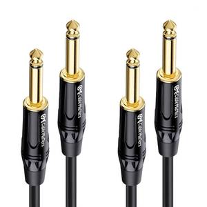 lot 6324 image: Cable Matters 2-Pack 14 Inch TS to TS Electric Guitar Cable - 15ft, Guitar Amp Cord, Instrument Cable for ElectricGuitar, Mandolin, Bass AMP, Keyboard, Mixer, Equalizer