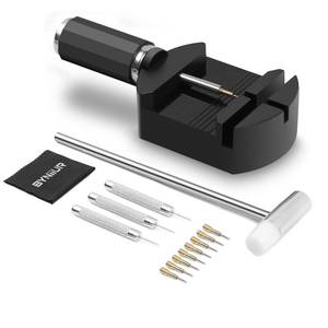 lot 6337 image: BYNIIUR Watch Link Removal Kit, Watch Adjustment Band Resizing Tool Kit for Bracelet Replacement, Strap Sizing Adjuster with Pin Remover for Watchmaker Repair, Link Pin Removal Punch, Hammer
