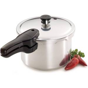 lot 9085 image: Presto 01241 4-Quart Aluminum Pressure Cooker