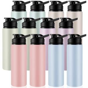 lot 9086 image: Domensi Aluminum Water Bottle Bulk Reusable Water Bottle, Lightweight Easy Carry Leakproof with Snap Lid Travel Bottles, for Gym Outdoor Sports Cycling Camping Fishing(25oz, 12 Pack)