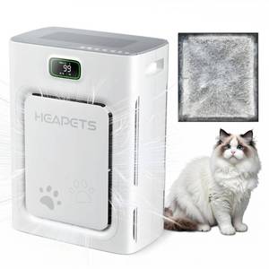lot 9095 image: Pet Air Purifier for Home Large Room 2500 sq ft, H13 HEPA Washable Double-Sided Filter,Air Cleaner for Pet Hair Dander Odor Allergies Pollutant Smoke Dust,PM2.5 Air Quality Monitor,Auto Mode,P358 Grey