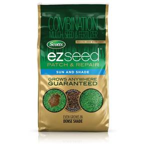 lot 9109 image: Scotts EZ Seed Patch & Repair for Sun and Shade Combination Mulch, Sun and Shade Grass Seed and Fertilizer for Bare Spots and Repair, Grows Anywhere, 10 lbs.