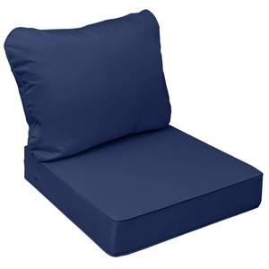 lot 9125 image: AAAAAcessories Outdoor Seat Cushions for Chairs, Fade-Resistant, Waterproof Patio Furniture Replacement Cushions, 24 x 24 x 5  24 x 19, Navy Blue