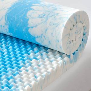 lot 9138 image: SINWEEK 2 Inch Egg Crate Memory Foam Mattress Topper Twin Size, Soft Mattress Pad for Back Pain Relief, Bed Topper, CertiPUR-US Certified, Blue