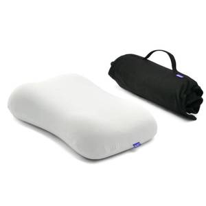 lot 9144 image: Cushion Lab Travel Deep Sleep Pillow �� Compact Memory Foam Neck Pillow for Sleeping, Portable Pillow for Hotels, Camping, Side & Back Sleepers, On-The-Go �� Black