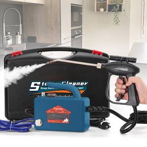 lot 9159 image: Hapyvergo High Pressure Steam Cleaner - 1700W Handheld Steamer for Cleaning Grout Tile, Hand Held Portable Steam Pressure Washer for Car Auto 110V