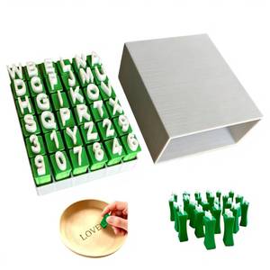 lot 10237 image: PXYCXJH New Alphabet Stamps Set for Clay,Pottery Letter Stamps for Clay��Uppercase Alphabet and Numbers Small Press Fondant Embosser DIY Cookie Letter Stamps��36 Pcs��