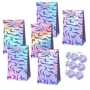 lot 10239 image: JU XIN Purple Demon Party Gift Bags, Purple Demon Theme Party Bags with Stickers, Kids Birthday Party Favor Bag