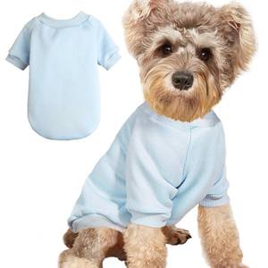 lot 10247 image: JOUHOI Puppy Sweater for Small Dogs Clothes Warm Winter Cat Clothe Pet Sweatshirt Knitwear Doggie Kitten Clothing, Light Blue, Medium