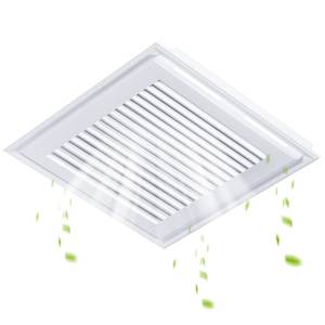 lot 10254 image: Baquler 1 Pc 12 x 12 Inch Bathroom Exhaust Fan Cover with Spring White Square Ceiling or Wall Mounted Exhaust Fan Ceiling Grille Air Diffuser Diverter Ventilation Hood Replacement Accessories