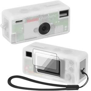 lot 10259 image: GWCASE Silicone Case for Kodak CHARMERA Keychain Digital Camera (Blind Box 1987 Mini Camera) - Shockproof Protective Cover  2 Screen Protectors & Wrist Strap, Precise Cutouts-Translucent (Case Only)