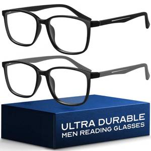 lot 10268 image: NOVIVON Active��Fit 2.75 Reading Glasses for Men - Blue Light & UV Protective Readers with Bonus Case & Cloth