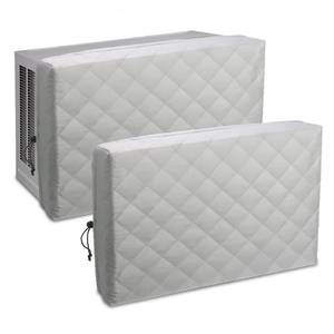 lot 11518 image: HOXHA 2 Pack Indoor Air Conditioner Cover for Window Units, Inside Window AC Covers Double Insulation with Free Elastic Straps