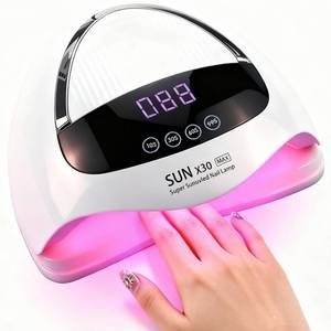 lot 11526 image: 500W UV LED Nail Lamp, 90 LEDs Gel Nail Dryer for Fast Curing with LCD Display, 4 Timer Settings & Auto Sensor, Salon-Grade Nail Light for Home and Nail Salon Use (Missing Cord)