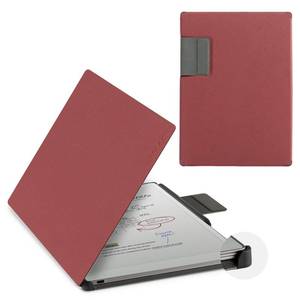 lot 11546 image: CoBak Premium Magnetic Case for 11.8 Remarkable Paper Pro 2024 Released, PU Leather Smart Auto SleepWake Book Folio Cover with Corner Protection and Pen Holder Strap, Wine Red
