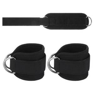 lot 12177 image: 2 PCS Weightlifting Straps With D Ring, Adjustable Wrist Cuffs Gym, Padded Wrist Support, Cable Machine Accessories, Strength Training Equipment