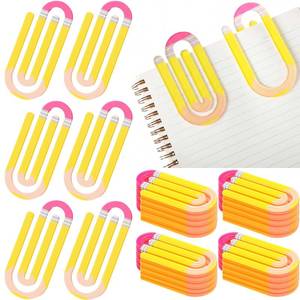 lot 12188 image: AmazingSpark 24 Pcs Teacher Appreciation Gifts Jumbo Acrylic Paper Clips Teacher Gift Bulk Office Bookmark Operation Cute 4 Inch Large Paperclip Classroom School Supplies (Mixed Style)(Missing Pieces)