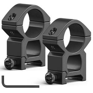 lot 12191 image: CVLIFE 1 Inch Scope Rings Medium Profile Mounts - Compatible with Picatinny Rails - 20mm See Through Rifle Scope Mount - 2 Pieces