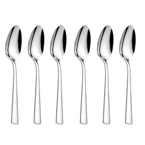 lot 12235 image: HISSF 6-Pieces Teaspoons Set Stainless Steel 180 Tea Spoon, 6.29 Inches For Home, Kitchen Restaurant, square handle