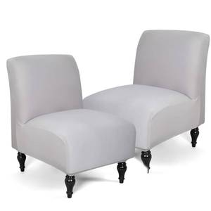 lot 12253 image: Iauddy Armless Accent Slipper Chair Cover Slipcover,Stretch Spandex Removable Non-Slip Silp Cover for Accent Chair Without Arms Furniture Protector for Living Dining Room(Light Gray, 2)