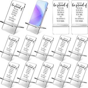 lot 12254 image: Sliner 10 Pcs Employee Appreciation Gifts Bulk Acrylic Phone Stand for Desk Office Inspirational Thank You Gift for Team Staff Coworkers Volunteer Nurse Teacher Week Colleagues