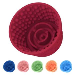 lot 12277 image: Dog Slow Feeder Lick Bowl, Non-Slip Dog Licking Treat Dispenser, Slow Feeder Bowls for Small Medium Large Breed Dogs, Anxiety Relief & Anti-Choking, BPA Free Silicone (Claret, 1.6 Cup)