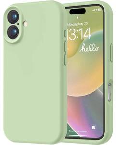 lot 12282 image: LOVE 3000 Designed for iPhone 16 Case, Premium Silicone with Soft Anti-Scratch Microfiber Lining Shockproof Protective Phone Case for Men Women Girls 6.1, Matcha