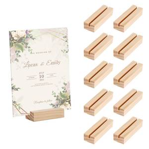 lot 12290 image: 10 PCS Wood Place Card Holders,Wood Sign Holders,Table Number Holder Stands,Picture Holder,Name Card Holder for Wedding,Retail Shop,Parties, Anniversaries,Business Card Holders for Decoration,Events
