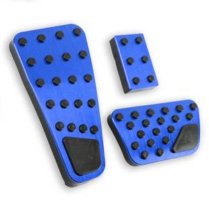 lot 12292 image: LEXLEY 3PCS Anti-Slip Aluminum Brake Gas Parking Pedal Pads,Auto No Drilling Accelerator Pedal Covers Only for Dodge 2010-2018 RAM 1500 2500 3500,2019-2024 RAM 1500 Classic-Blue
